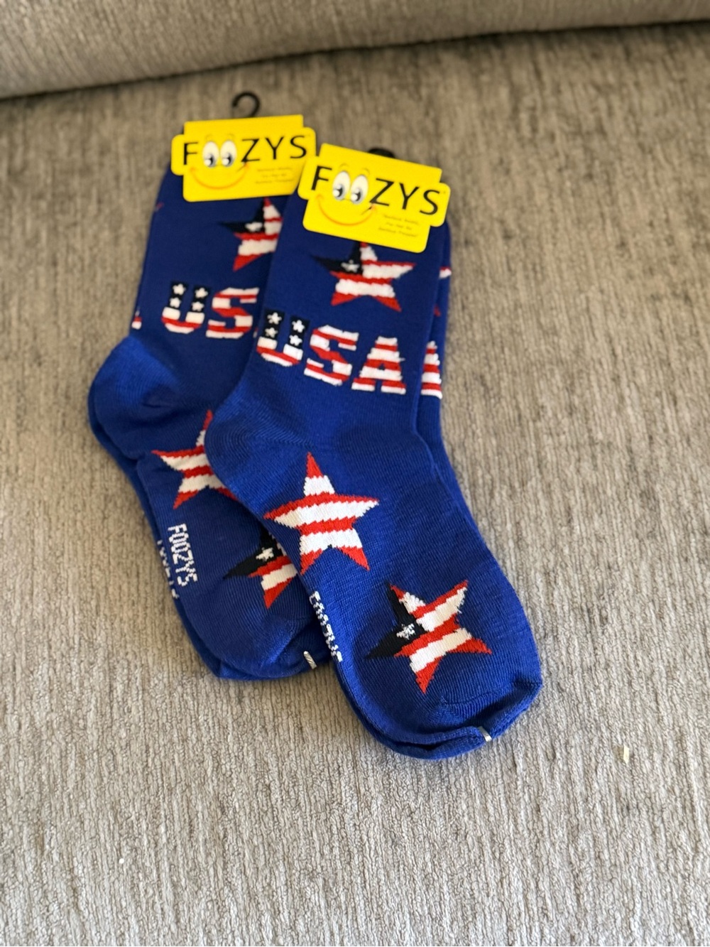 Foozys women’s Blue USA Star Crew Socks